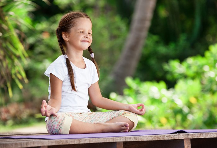 Rainbow meditation kids dawn