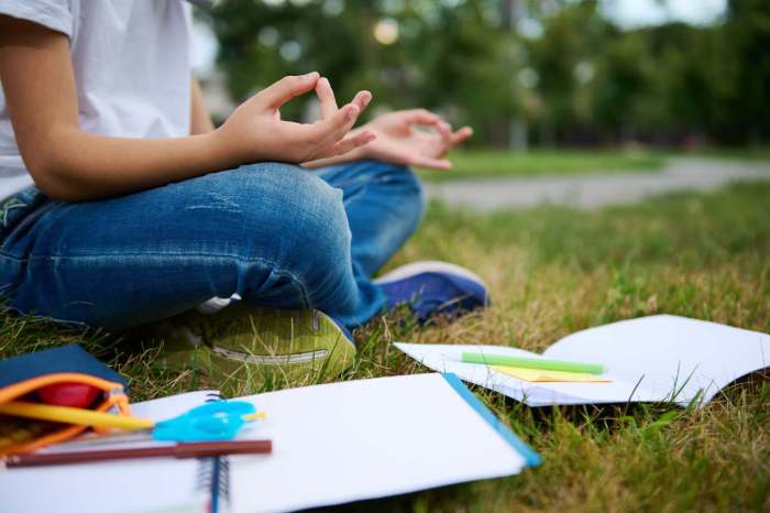 Yoga concentration improve children mudra using