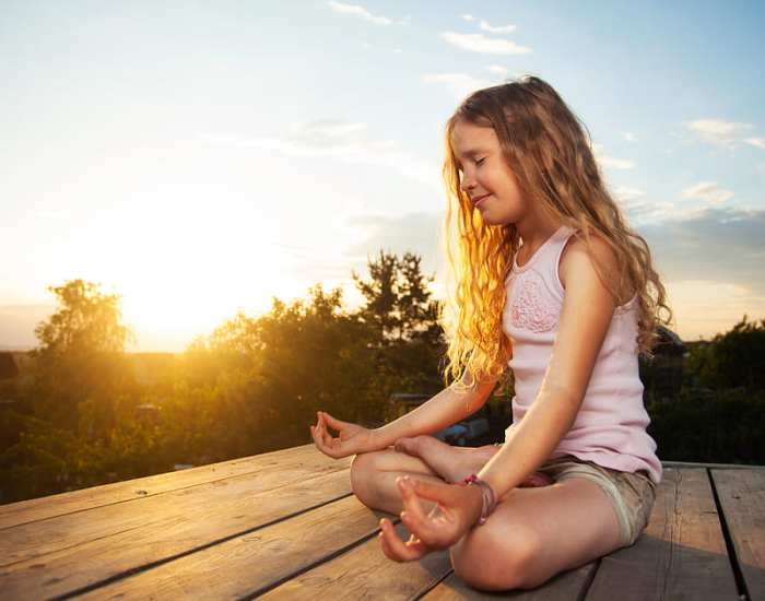 Meditation calming activity children