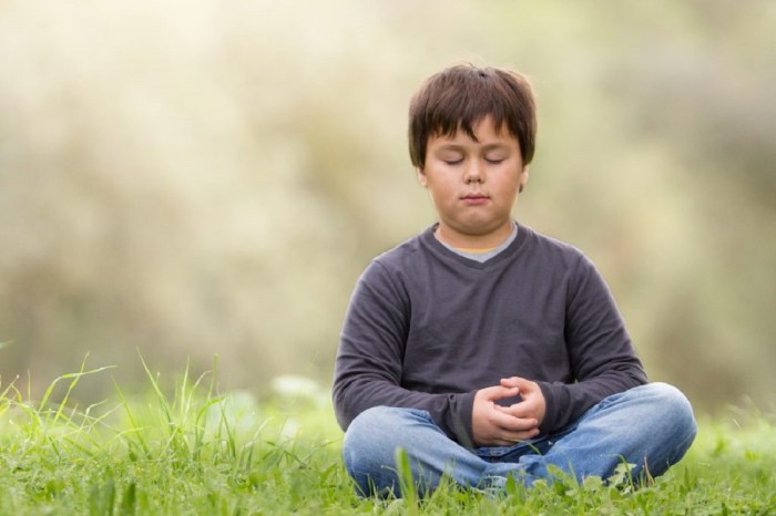 Meditation calming activity children