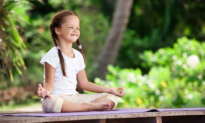 Mindfulness girl meditation meditating child little may thoughts obesity childhood combat other