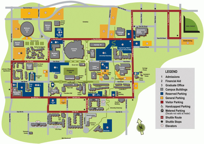 Tennessee map university campus tech parking secretmuseum maps